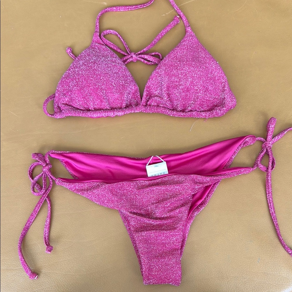 PHAX NWT Pink Glitter Bikini Set. New with tags!